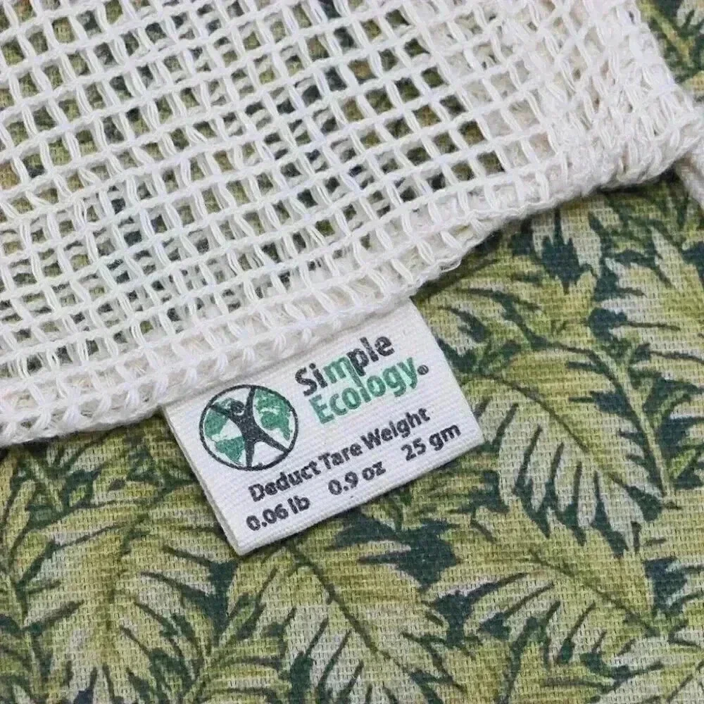 Simple Ecology Organic Muslin Produce Bag Set of 6 Sizes